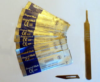 Scalpel (sealed and sterile) Blades - 10 x #11,   and Scalpel Handle 1 x # 3